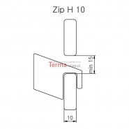 Wieszak punktowy Zip H 10mm - rysunek techniczny